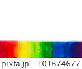 カラフルな虹色の水彩フレーム　背景画　 101674677