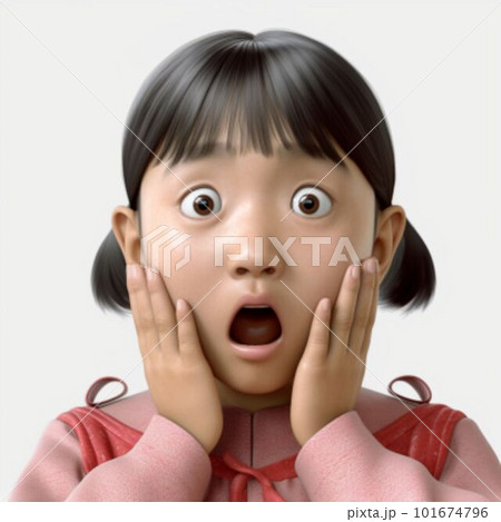 ビックリしている女の子 ビックリしている女の子 101674796