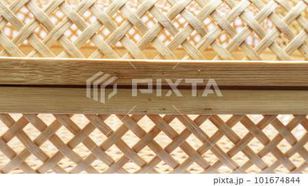 Detail close up rattan basket, traditional handmade used for multiple purpose. 101674844