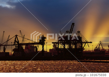 Port and industrial zone in Taranto, Apulia, Italy Port and industrial zone in Taranto, Apulia, Italy 101675030