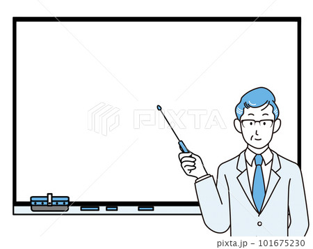 ホワイトボードで説明するスーツの男性 101675230