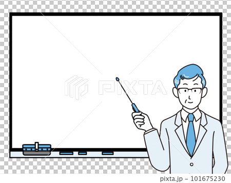 ホワイトボードで説明するスーツの男性 101675230