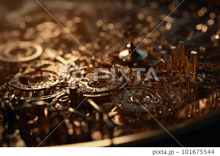 art background with the image of musical signs and symbols from gold art background with the image of musical signs and symbols from gold 101675544