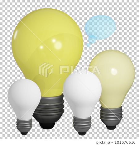 3D rendering of Light bulb senior teacher teaches students, beginners. Transfer of experience, advanced training. Realistic PNG illustration isolated on transparent background 101676610