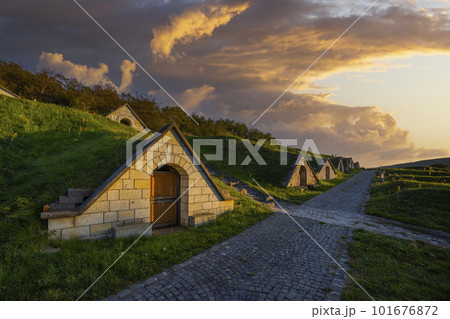 Autumnal Gombos-hegyi pincesor in Hercegkut, UNESCO site, Great Plain, North Hungary Autumnal Gombos-hegyi pincesor in Hercegkut, UNESCO site, Great Plain, North Hungary 101676872