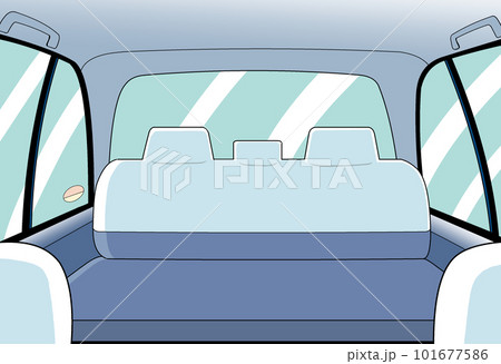 車の後部座席のイラスト【タクシー・ハイヤー・乗用車・シート・うしろ・車内】 101677586