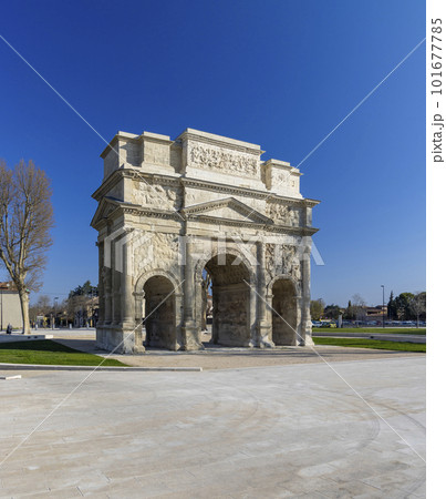 Roman triumphal arch, Orange, UNESCO world heritage, Provence, France 101677785