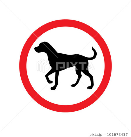 Vector no dog sign isolated on white background Vector no dog sign isolated on white background 101678457