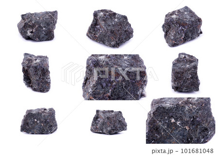 set of natural stones isolated on white set of natural stones isolated on white 101681048