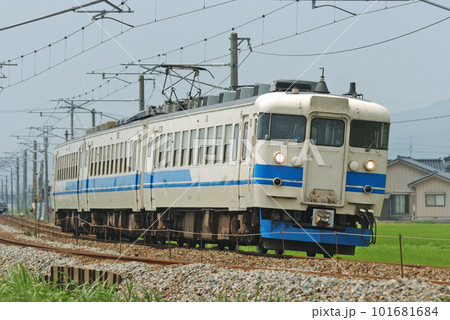 北陸本線　西高岡ー高岡　JR西日本　475系　A08編成（金沢） 101681684