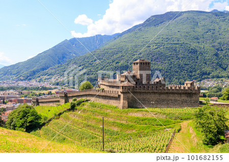 Montebello Castle in Bellinzona, Switzerland. UNESCO World Heritage Site Montebello Castle in Bellinzona, Switzerland. UNESCO World Heritage Site 101682155