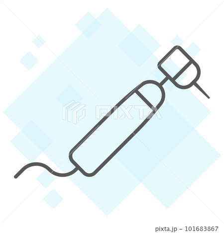 Dental drill thin line icon, stomatology and dental, dentistry sign vector graphics, a linear pattern on a white background, eps 10. Dental drill thin line icon, stomatology and dental, dentistry sign vector graphics, a linear pattern on a white background, eps 10. 101683867
