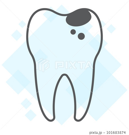Sick tooth thin line icon, stomatology and dental, caries sign vector graphics, a linear pattern on a white background, eps 10 101683874