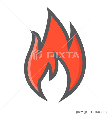Flammable symbol filled outline icon, logistic and delivery, fire sign vector graphics, a colorful line pattern on a white background, eps 10. Flammable symbol filled outline icon, logistic and delivery, fire sign vector graphics, a colorful line pattern on a white background, eps 10. 101683935