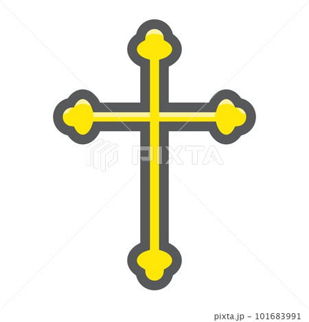 Religion cross filled outline icon, easter and holiday, christian sign vector graphics, a colorful line pattern on a white background, eps 10. Religion cross filled outline icon, easter and holiday, christian sign vector graphics, a colorful line pattern on a white background, eps 10. 101683991