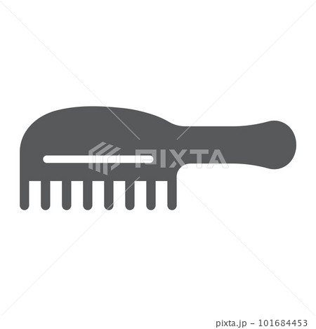 Comb glyph icon, hair and care, brush sign, vector graphics, a solid pattern on a white background, eps 10. Comb glyph icon, hair and care, brush sign, vector graphics, a solid pattern on a white background, eps 10. 101684453