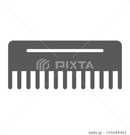 Comb glyph icon, hairdressing and accessories, hair brush sign, vector graphics, a solid pattern on a white background, eps 10. Comb glyph icon, hairdressing and accessories, hair brush sign, vector graphics, a solid pattern on a white background, eps 10. 101684461