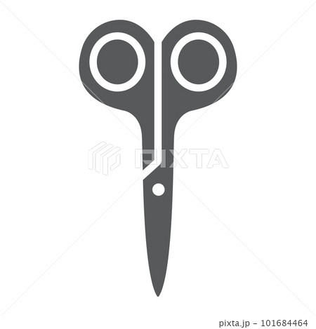 Scissors glyph icon, barber and tool, cut sign, vector graphics, a solid pattern on a white background, eps 10. Scissors glyph icon, barber and tool, cut sign, vector graphics, a solid pattern on a white background, eps 10. 101684464
