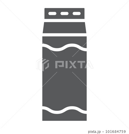 Milk glyph icon, food and drink, beverage sign, vector graphics, a solid pattern on a white background, eps 10. Milk glyph icon, food and drink, beverage sign, vector graphics, a solid pattern on a white background, eps 10. 101684759