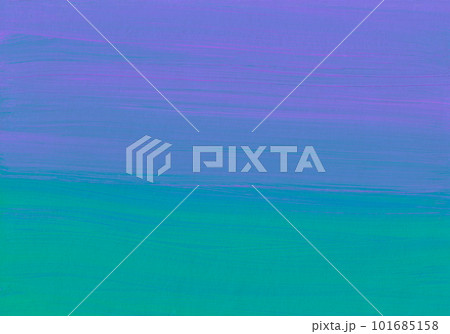 Abstract calm purple and sea green ombre background. Lavender and teal green gradient backdrop. Soft brush strokes on paper. 101685158