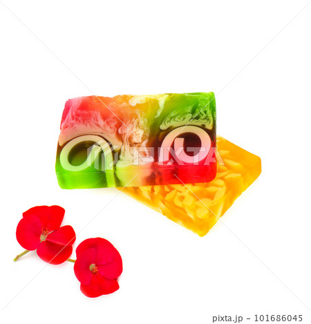 Natural Soap isolated on white . Natural Soap isolated on white . 101686045