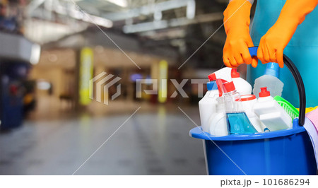 Concept of cleaning in industrial premises. Concept of cleaning in industrial premises. 101686294