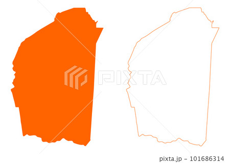 Emmen Municipality and town (Kingdom of the Netherlands, Holland, Drenthe province) map vector illustration, scribble sketch Emmen map 101686314