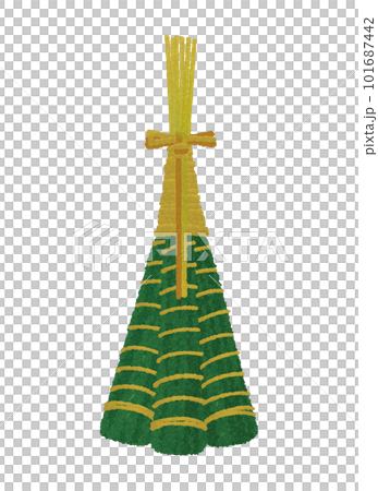 束ねたちまきのイラスト_水彩ちぎり絵風_ベクター 束ねたちまきのイラスト_水彩ちぎり絵風_ベクター 101687442