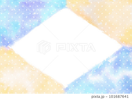 優しくておしゃれな水彩ひし形フレーム POP、メッセージカードに 優しくておしゃれな水彩ひし形フレーム POP、メッセージカードに 101687641