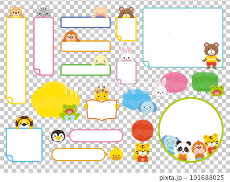 Illustration frame set of cute animals Illustration frame set of cute animals 101688025