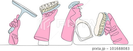 Home cleaning service landing page design concept, illustration of janitors with cleaning tools. Vector illustration Home cleaning service landing page design concept, illustration of janitors with cleaning tools. Vector illustration 101688083