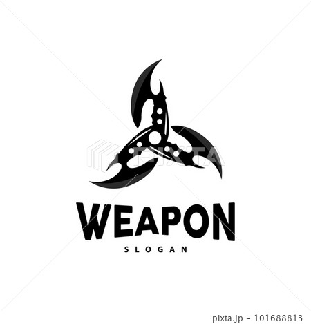 Kerambit Logo, Indonesia Fighting Weapon Vector, Ninja Fighting Tool Simple Design, Template Illustration Symbol Icon 101688813
