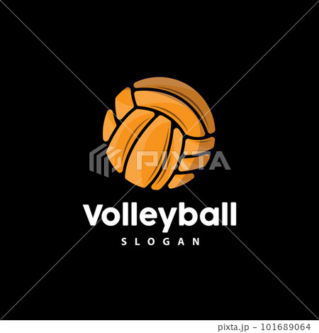 Volleyball Logo, Sport Simple Design, World Sports Tournament Vector, Illustration Symbol Icon 101689064