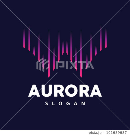 Aurora Logo, Light Wave Vector, Nature Landscape Design, Product Brand Template Illustration Icon Aurora Logo, Light Wave Vector, Nature Landscape Design, Product Brand Template Illustration Icon 101689687