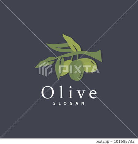 Olive Oil Logo, Olive Leaf Plant Herbal Garden Vector, Simple Elegant Luxurious Icon Design Template illustration Olive Oil Logo, Olive Leaf Plant Herbal Garden Vector, Simple Elegant Luxurious Icon Design Template illustration 101689732