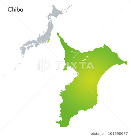 千葉県と日本列島地図