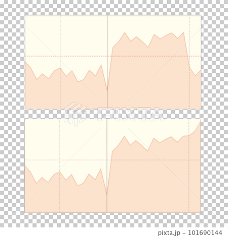折線圖對比圖(無文字)基礎體溫表 折線圖對比圖(無文字)基礎體溫表 101690144