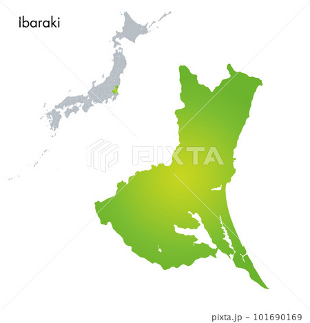 茨城県と日本列島地図