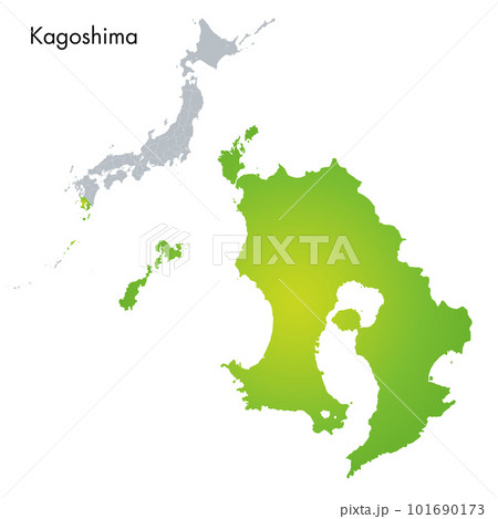 鹿児島県と日本列島地図