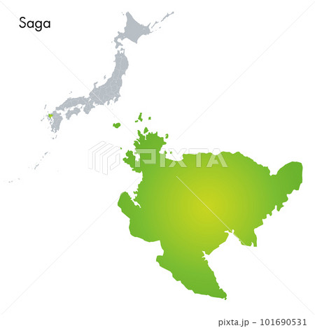 佐賀県と日本列島地図