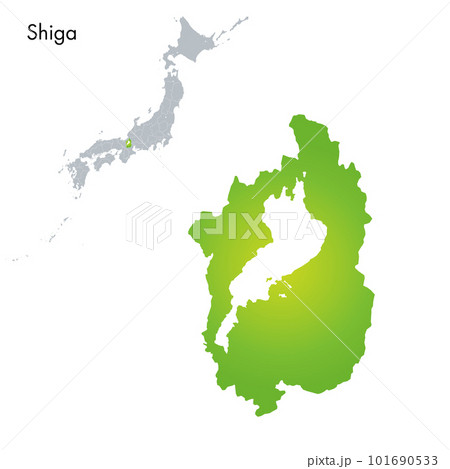 滋賀県と日本列島地図