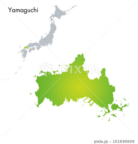 山口県と日本列島地図