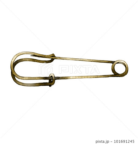 針が閉じている金属製のキルトピン／主線あり 101691245