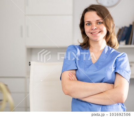 Portrait of female doctor in office 101692506