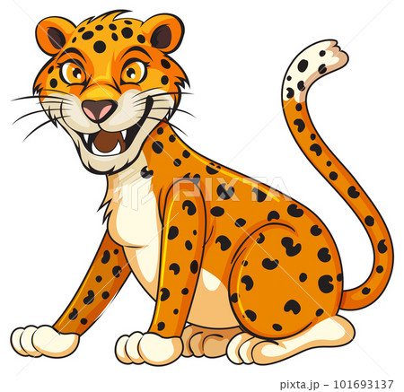 A Cheetah Cartoon Character A Cheetah Cartoon Character 101693137