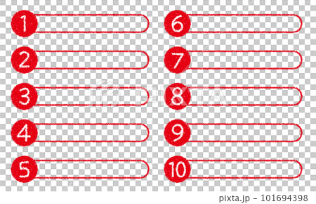 クレヨン素材　数字がついたタイトルデザインセット 101694398