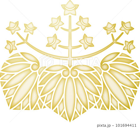 家紋　葵桐【金色】 101694411