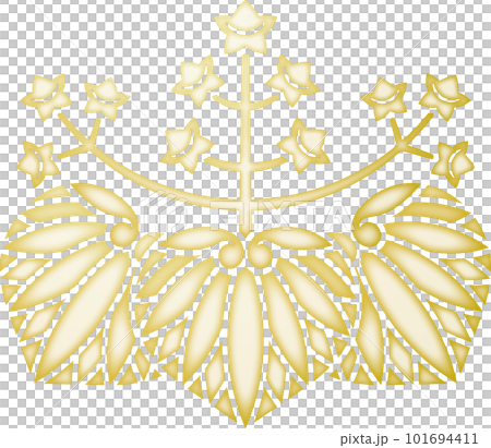 家紋　葵桐【金色】 101694411