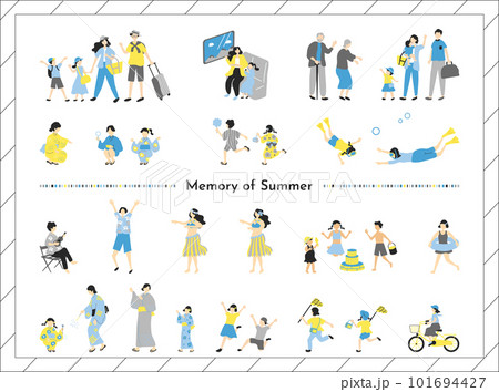 夏休みの思い出　イラスト素材集 101694427