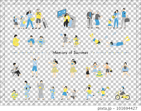 夏休みの思い出　イラスト素材集 101694427